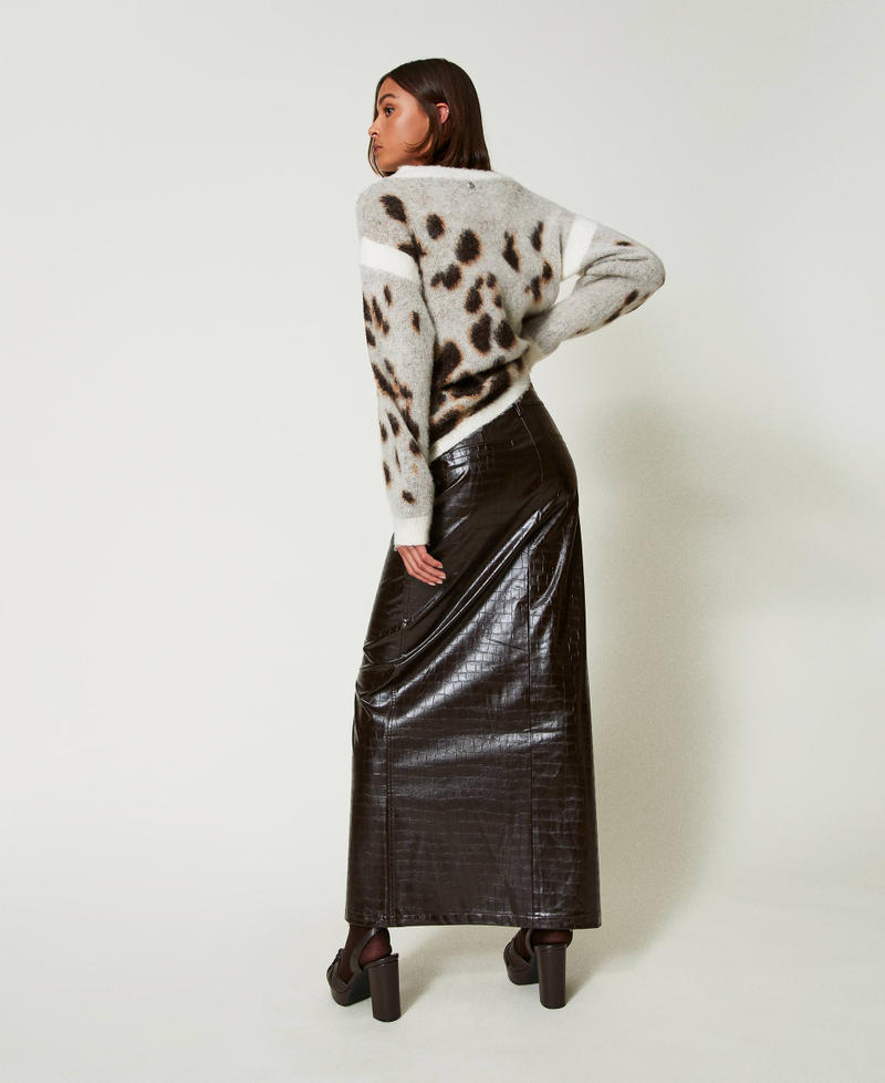 Scee by twin set Gonna lunga con stampa animalier Black Friday