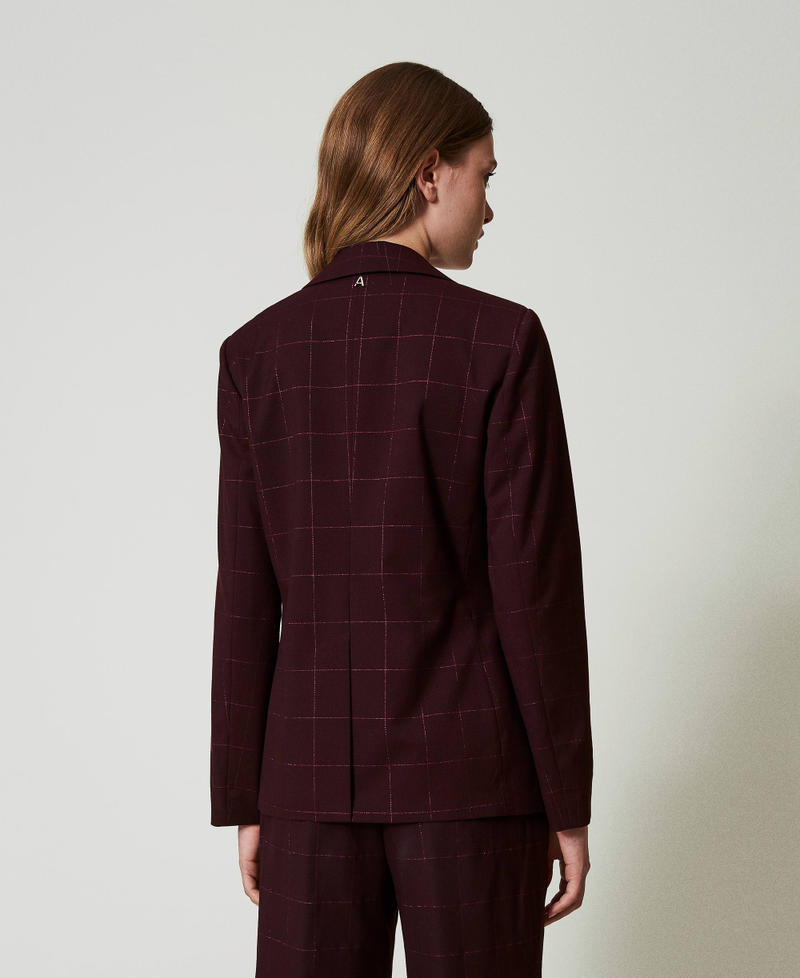 Scee by twin set Giacca blazer check con lurex Cyber Monday