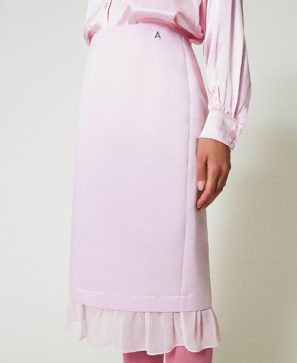Scee by twin set Gonna longuette in duchesse Offerta per la Festa della Mamma