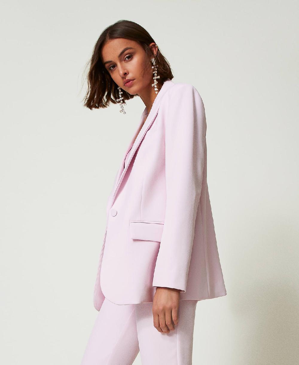 Scee by twin set Giacca blazer in crêpe cady Offerta San Valentino