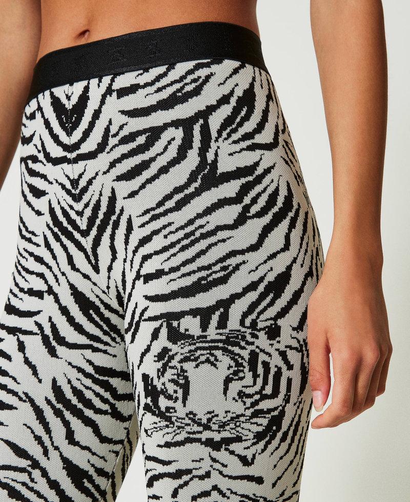 Scee by twin set Leggings MYFO in maglia jacquard Smaltimento dello stoccaggio