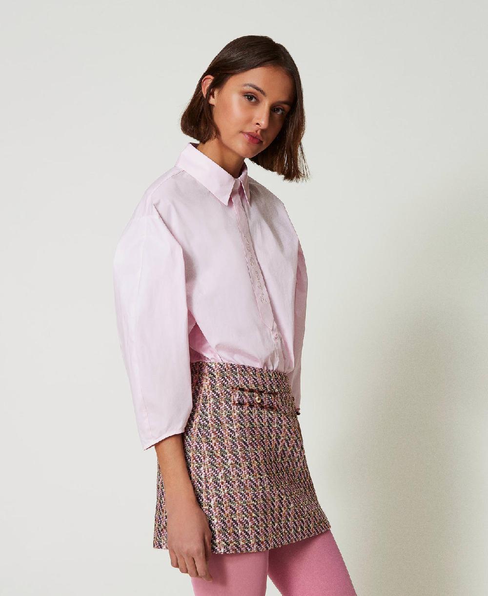 Scee by twin set Camicia boxy con cravattino Vendita calda