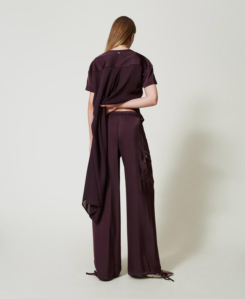 Scee by twin set Pantaloni cargo in raso Offerte esclusive