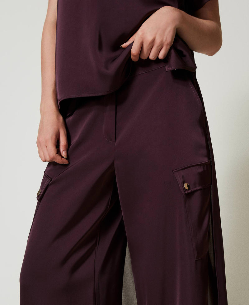 Scee by twin set Pantaloni cargo in raso Offerte esclusive