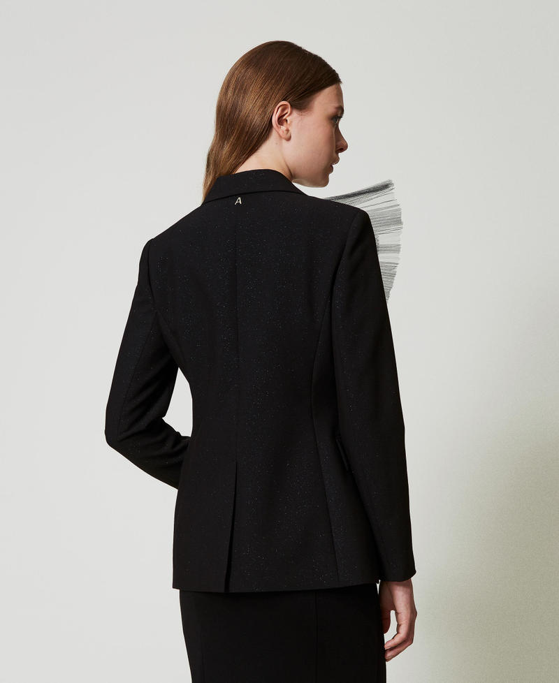 Scee by twin set Giacca blazer con volant in tulle Bestseller