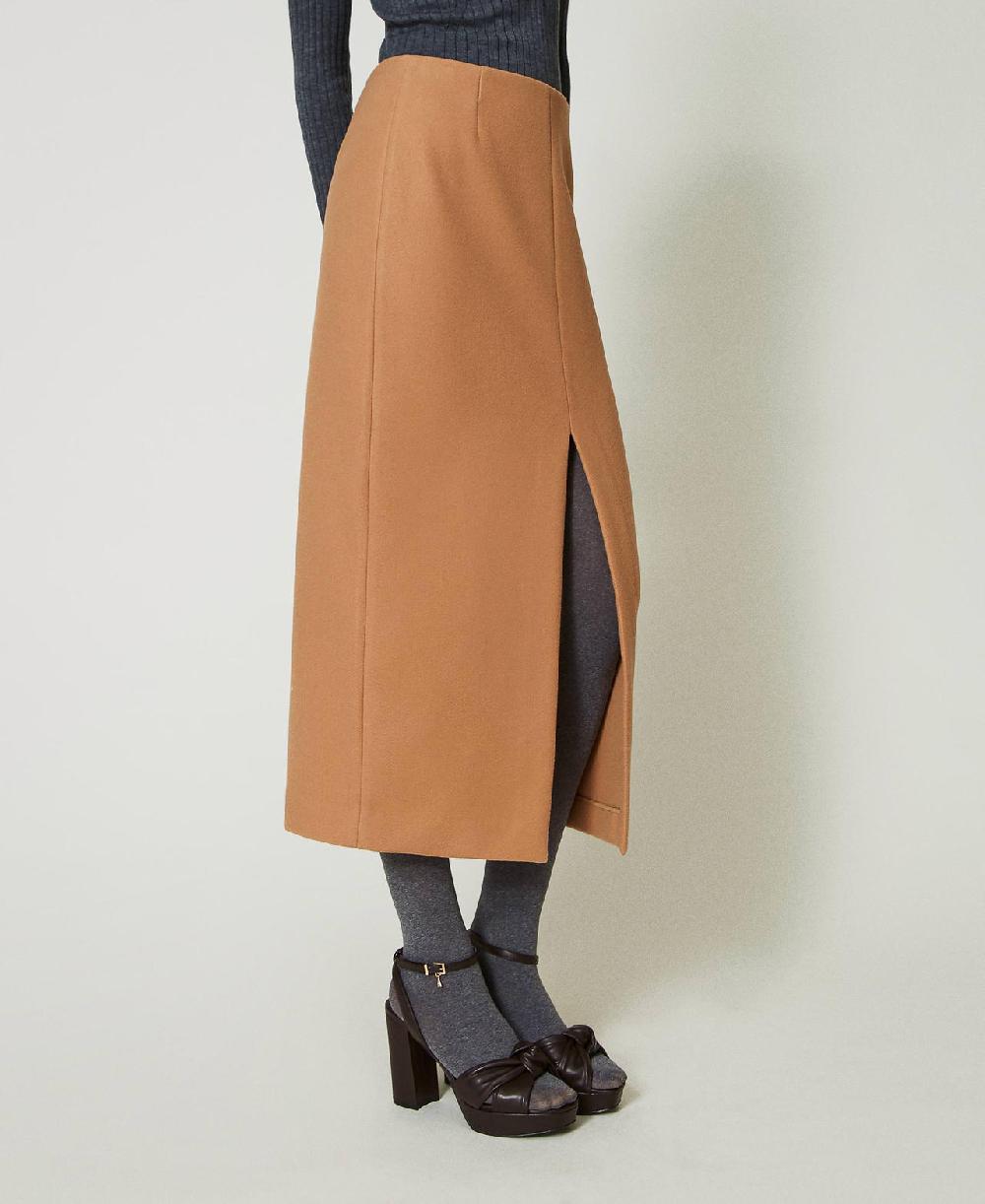 Scee by twin set Gonna longuette in panno Offerte stagionali
