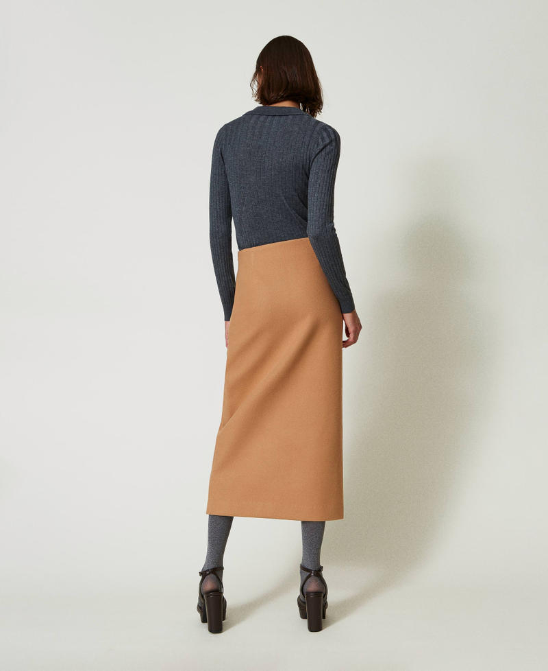 Scee by twin set Gonna longuette in panno Offerte stagionali
