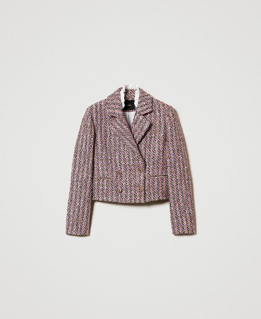 Scee by twin set Giacca blazer in bouclé e lurex Super Saving Price