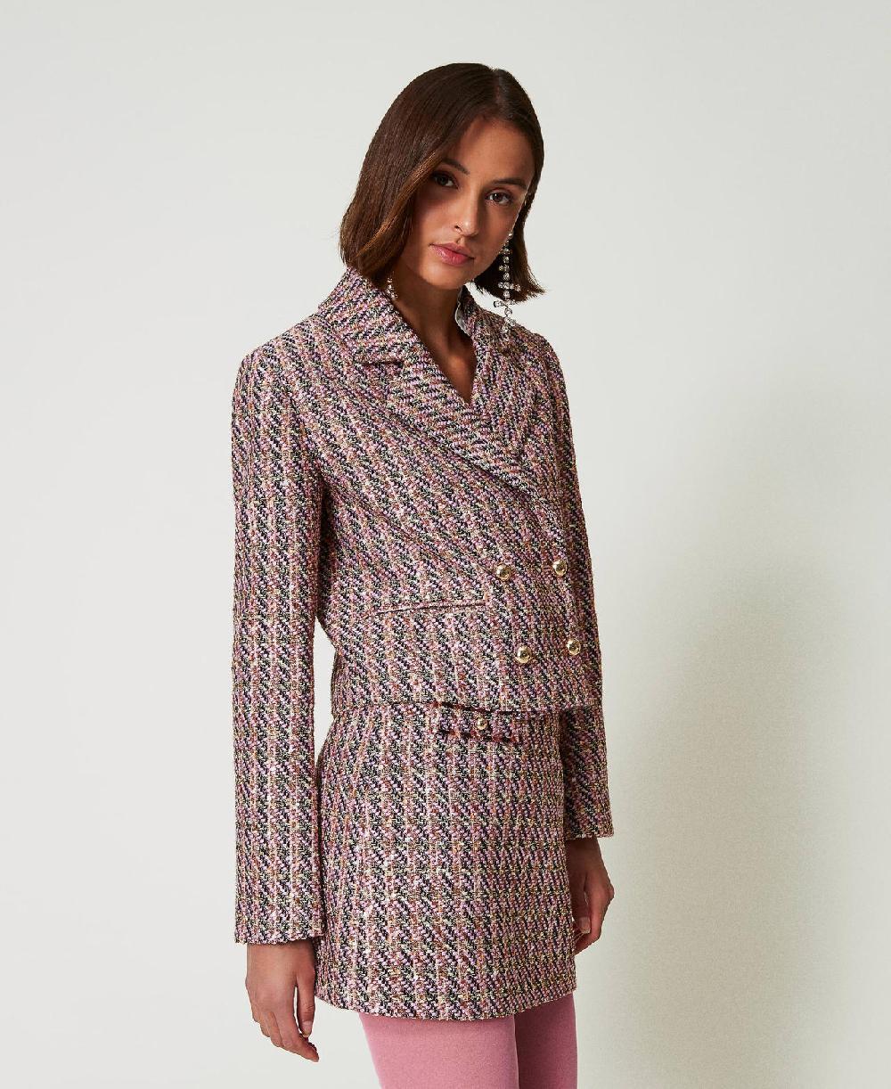 Scee by twin set Giacca blazer in bouclé e lurex Super Saving Price