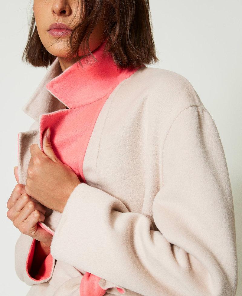 Scee by twin set Cappotto reversibile MYFO in panno misto lana Ritorno libero