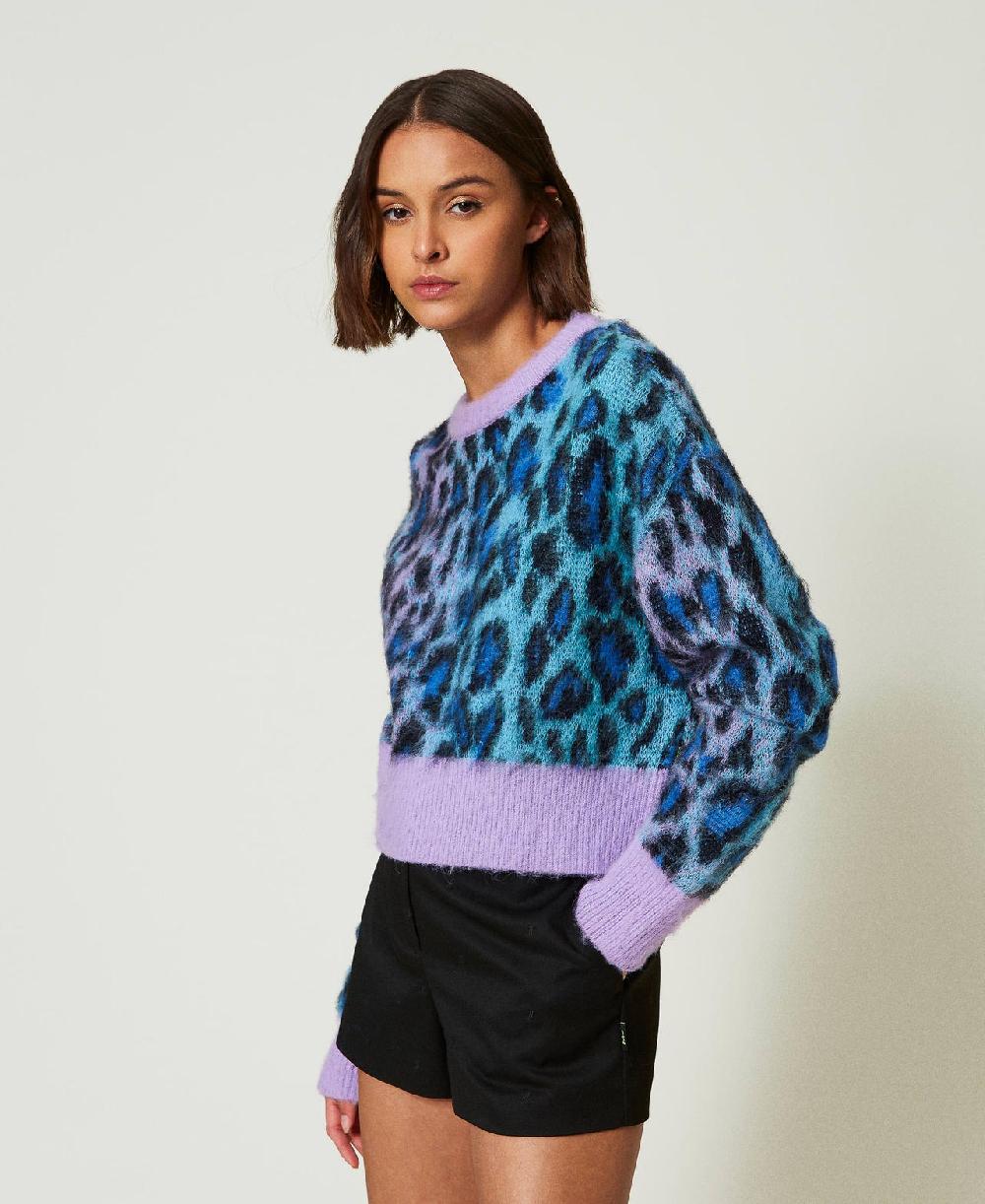 Scee by twin set Maglia boxy MYFO in maglia jacquard Rilascio limitato