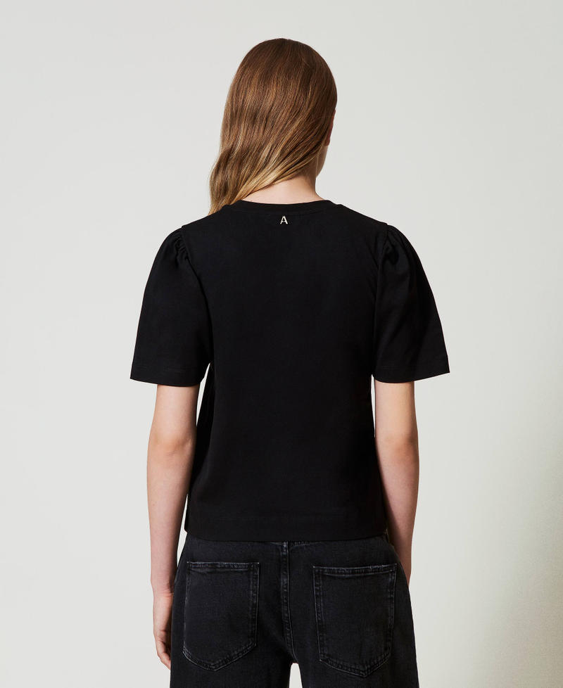 Scee by twin set T-shirt con ricamo a fiocco Fino al 50% di sconto