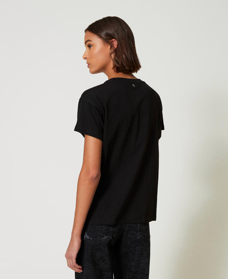 Scee by twin set T-shirt con ricami e perle Fino al 65% di sconto