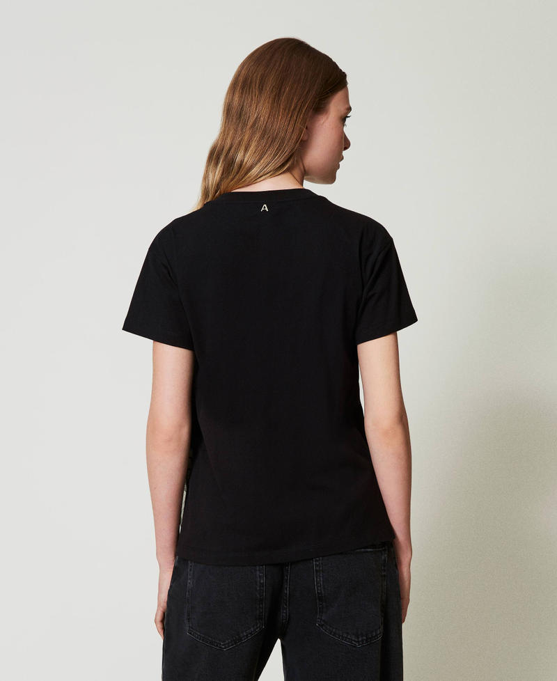 Scee by twin set T-shirt con volant in creponne Offerta speciale della fabbrica