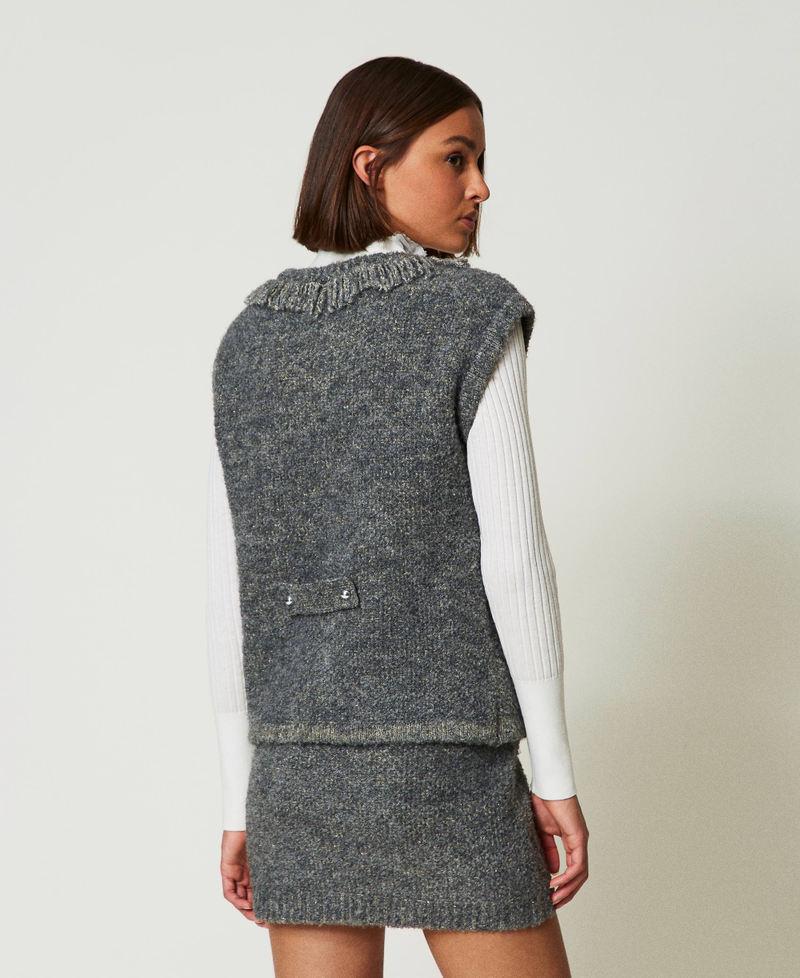 Scee by twin set Gilet in maglia bouclé riciclata Super sconto