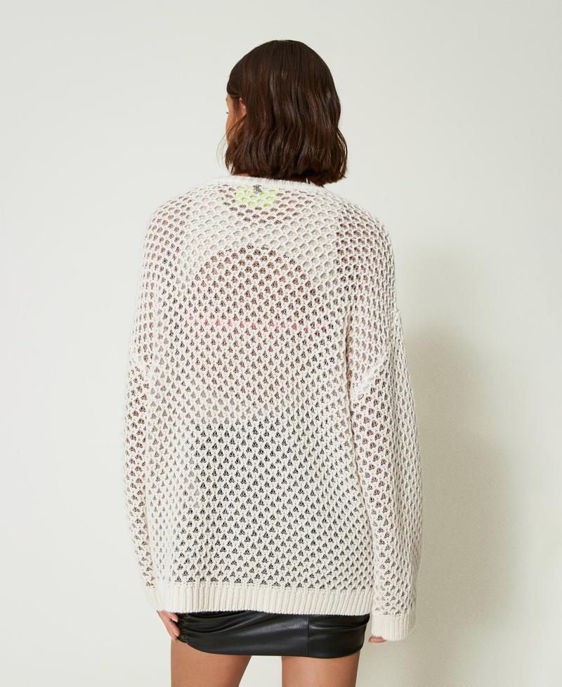 Scee by twin set Maglia over MYFO a rete con lurex 50% di sconto con spedizione gratuita