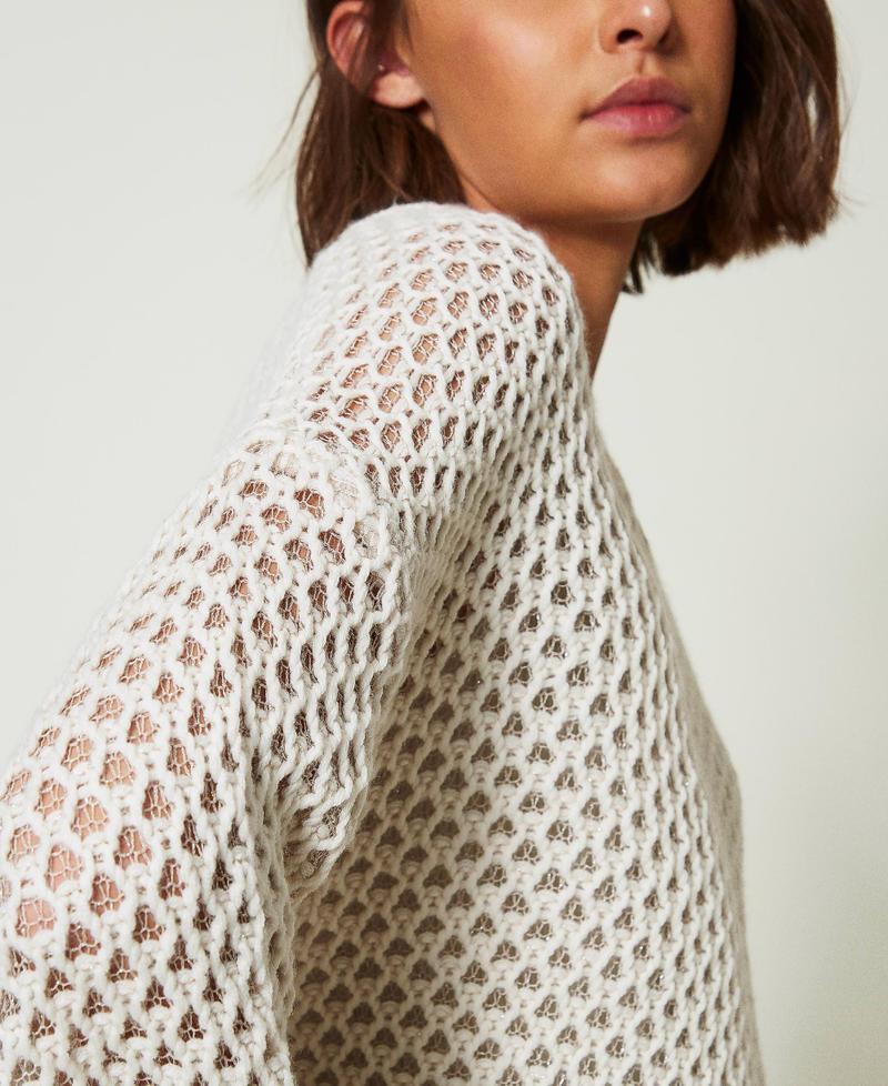 Scee by twin set Maglia over MYFO a rete con lurex 50% di sconto con spedizione gratuita
