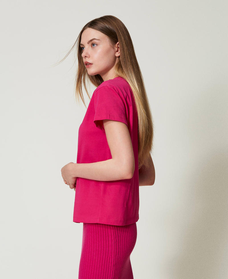 Scee by twin set T-shirt con frange ricamate Limitato a 3 giorni