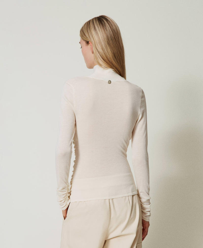 Scee by twin set Maglia lupetto con arricciatura Black Friday Prezzi