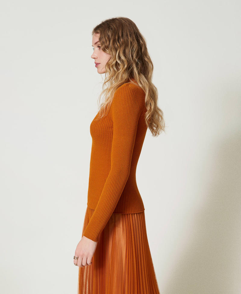 Scee by twin set Maglia lupetto a costine 2025