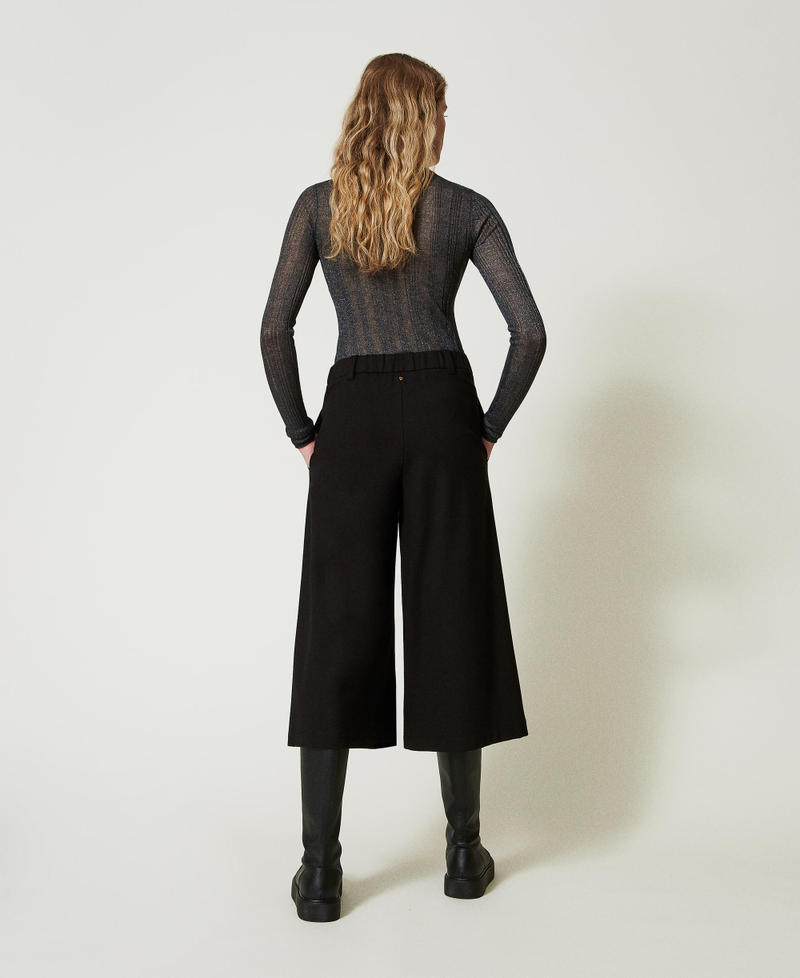 Scee by twin set Pantaloni cropped a vita alta Vendita