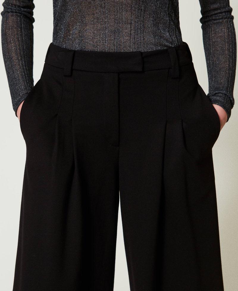 Scee by twin set Pantaloni cropped a vita alta Vendita