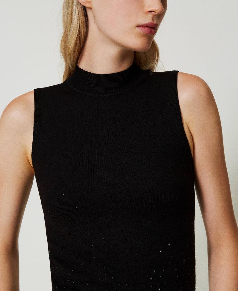 Scee by twin set Top in maglia con strass in dégradé Soddisfazione Garantita