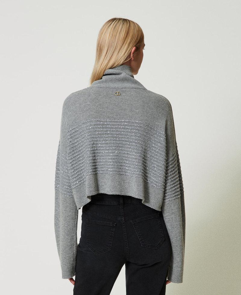 Scee by twin set Maglia dolcevita in misto lana con paillettes Negozi Online