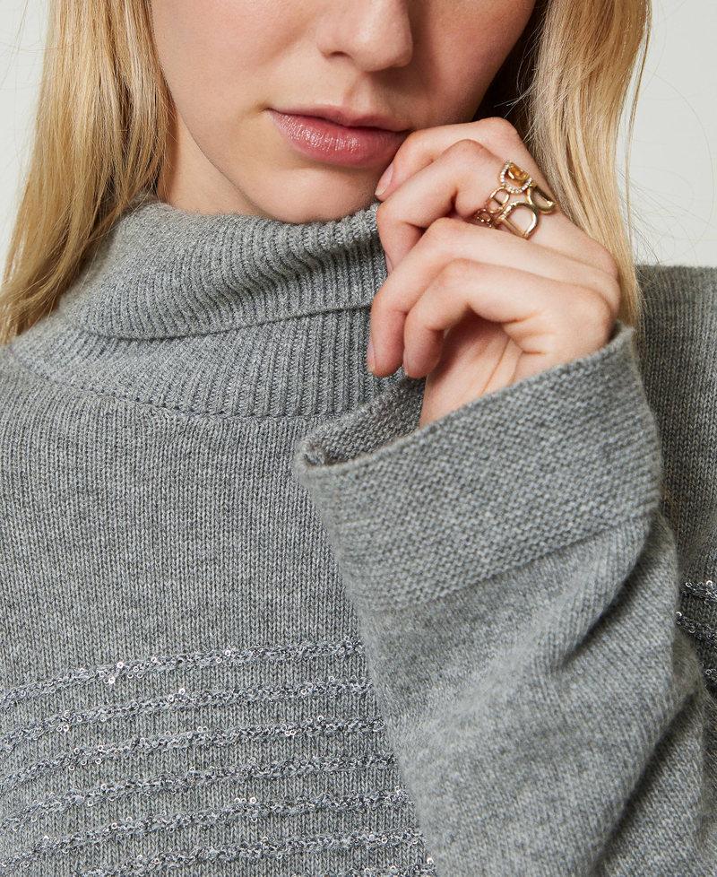Scee by twin set Maglia dolcevita in misto lana con paillettes Negozi Online