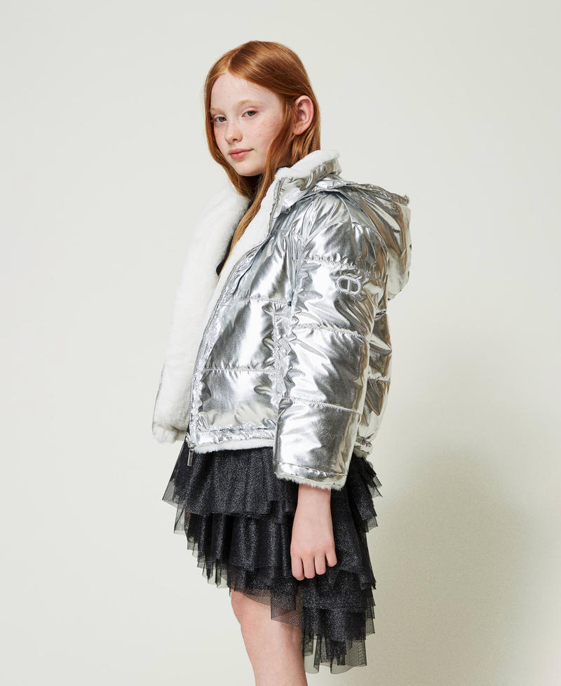 Scee by twin set Giacca reversibile in faux fur Sottocosto