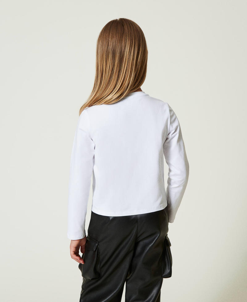 Scee by twin set T-shirt con stampa e strass Convenienza