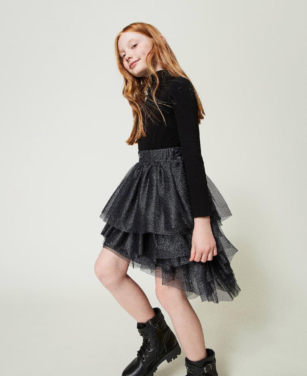 Scee by twin set Gonna a balze in tulle lurex Sconto