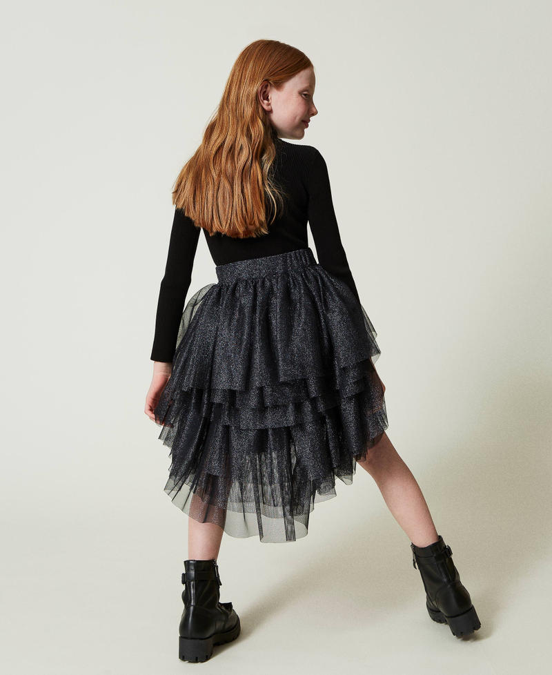 Scee by twin set Gonna a balze in tulle lurex Sconto