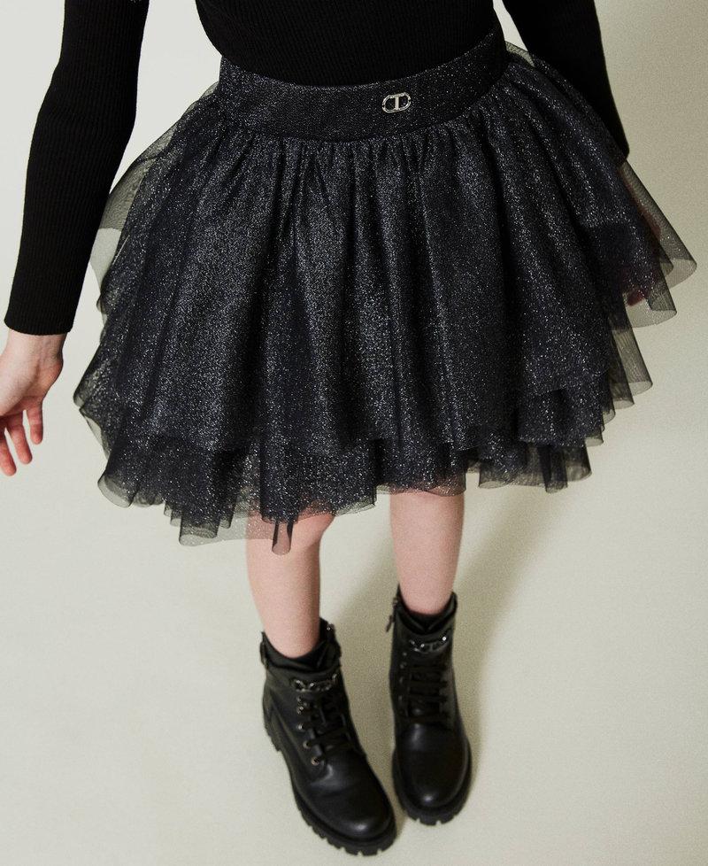 Scee by twin set Gonna a balze in tulle lurex Sconto