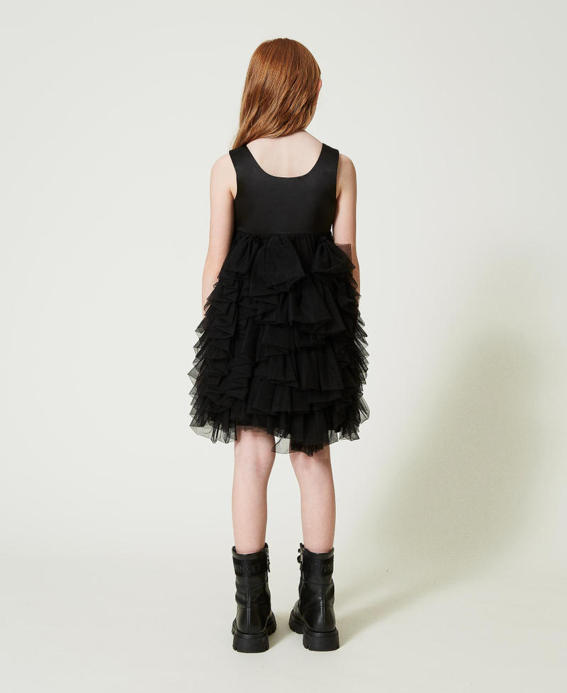 Scee by twin set Abito corto con volant in tulle Offerta