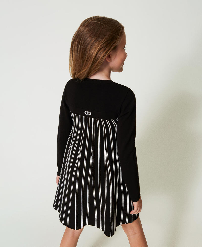Scee by twin set Abito corto in maglia a righe flexage Online