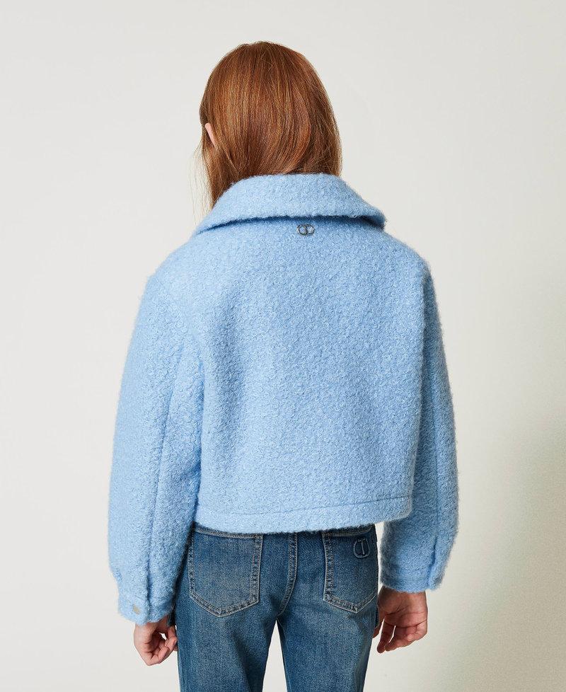 Scee by twin set Giacca corta in panno curly Hotsell