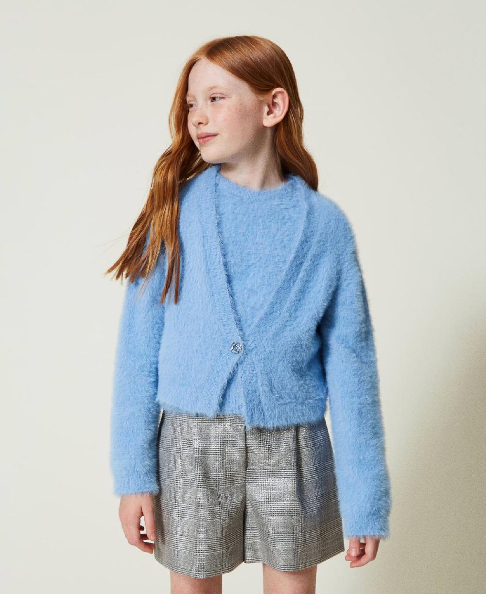 Scee by twin set Maglia e cardigan con bottone Oval T Vendita Calda
