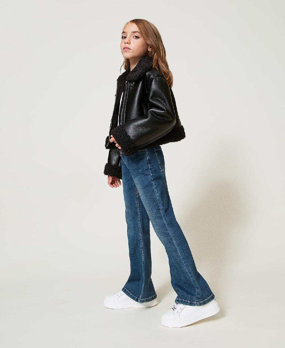 Scee by twin set Jeans bell bottom cinque tasche Vendita Economica