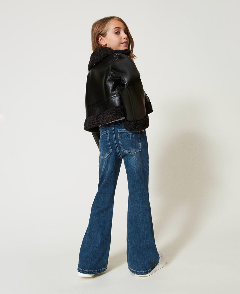 Scee by twin set Jeans bell bottom cinque tasche Vendita Economica