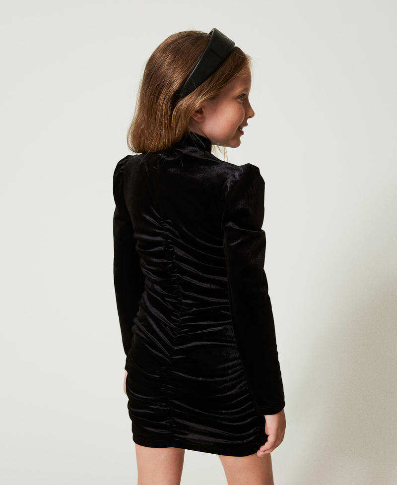 Scee by twin set Abito corto in ciniglia con arricciature Vendite Flash