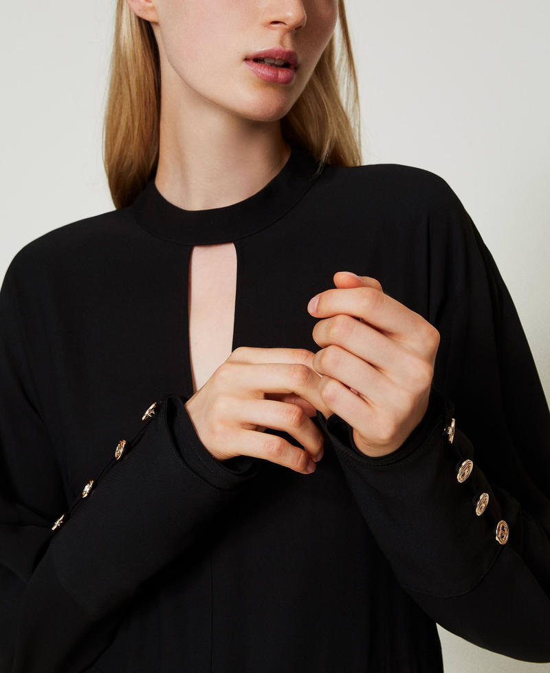 Scee by twin set Abito lungo in crêpe georgette Negozio online di fabbrica