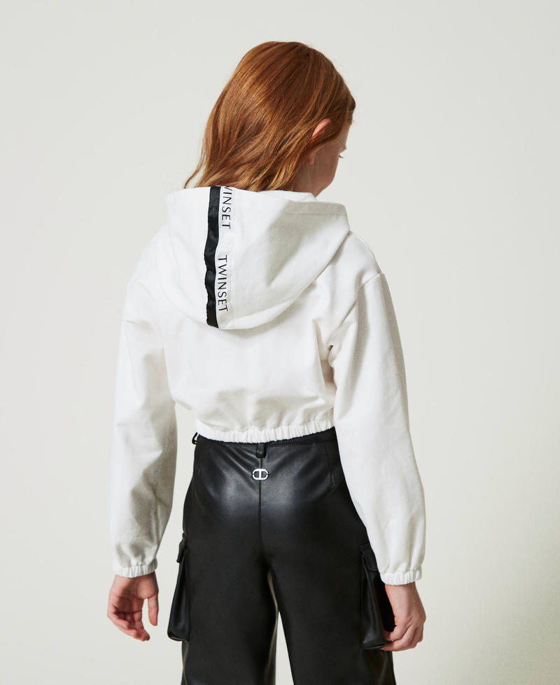 Scee by twin set Felpa con cappuccio e Oval T ricamato Shopping online