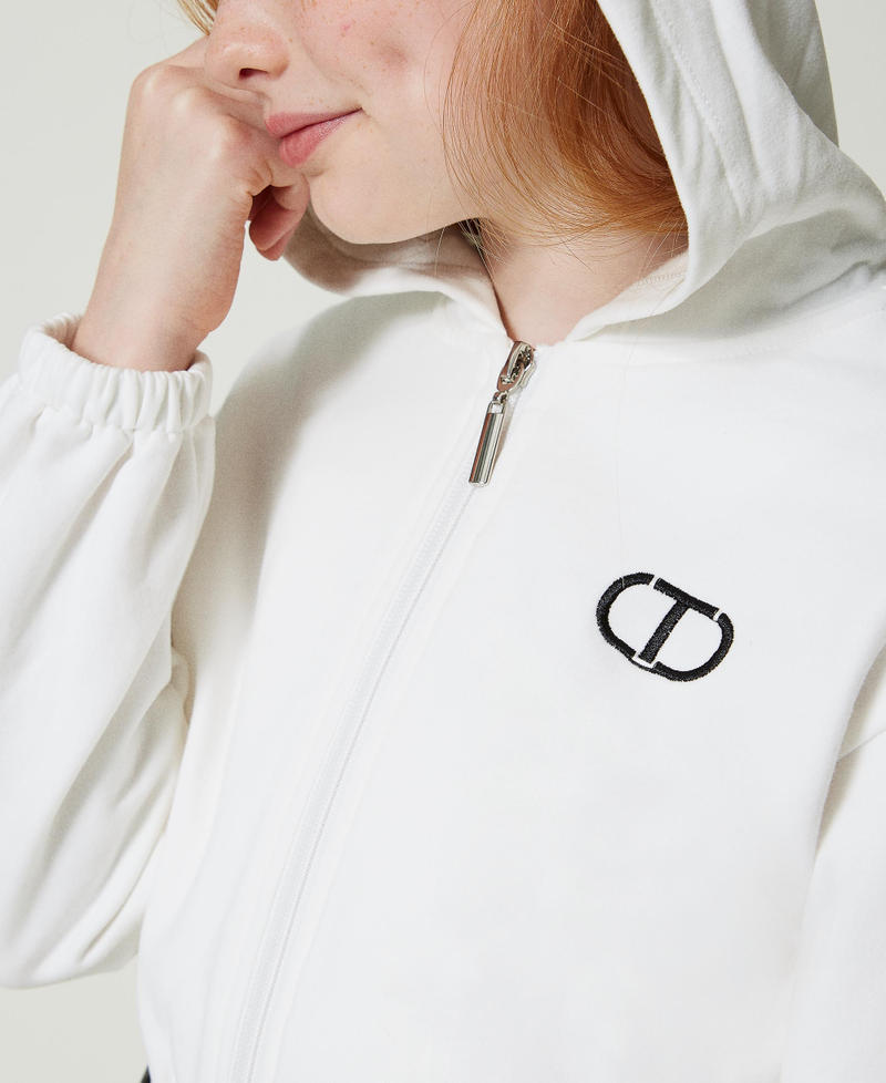 Scee by twin set Felpa con cappuccio e Oval T ricamato Shopping online
