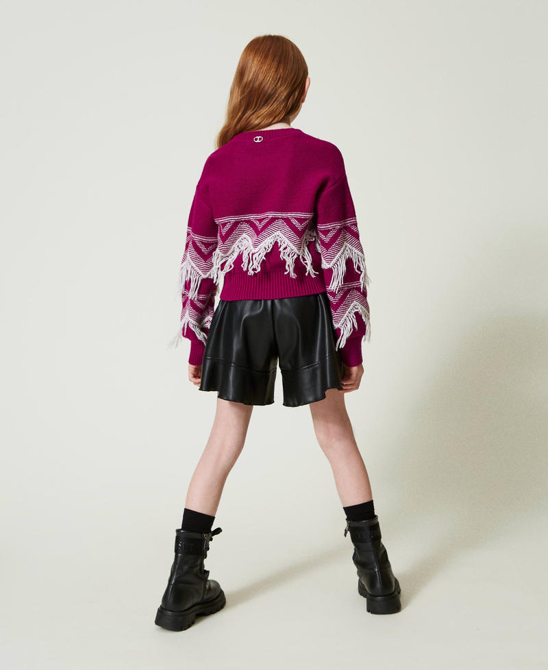 Scee by twin set Maglia in misto lana con frange Cyber Monday