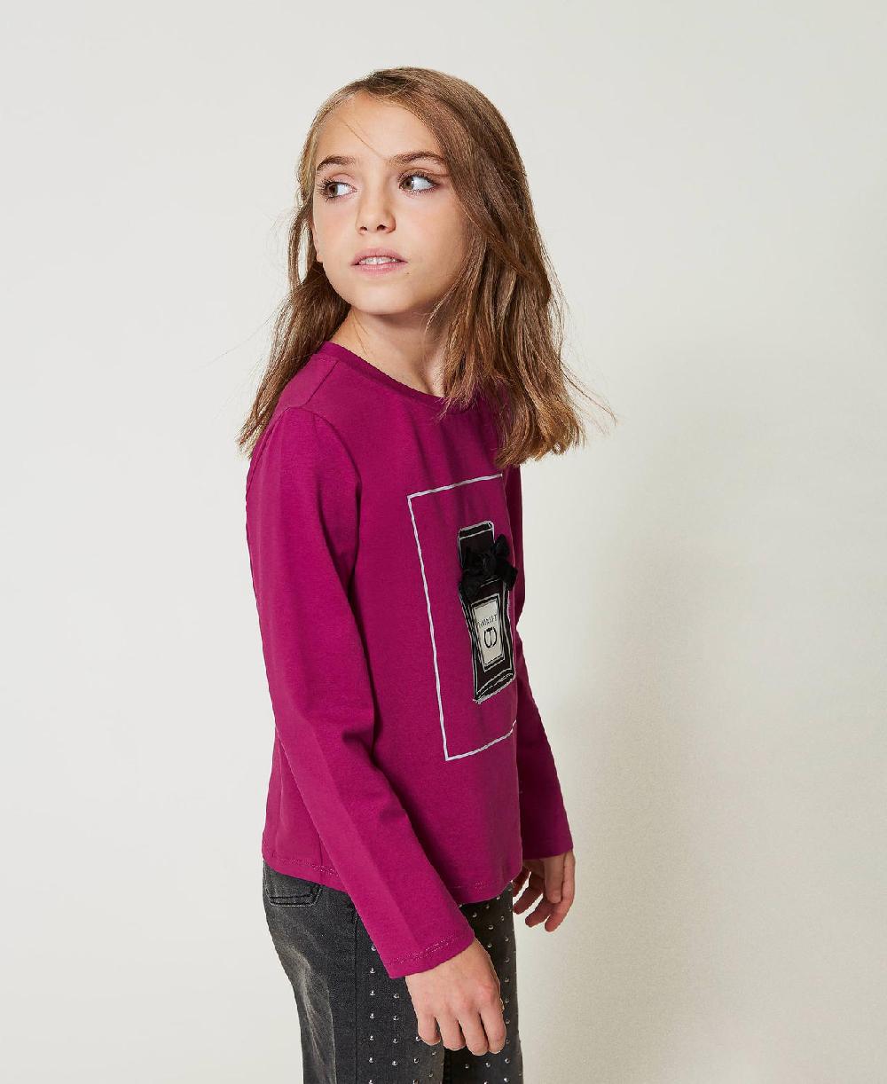 Scee by twin set T-shirt con stampa e glitter Offerta Pasqua