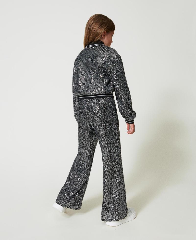 Scee by twin set Pantaloni a palazzo in full paillettes Offerta Anniversario