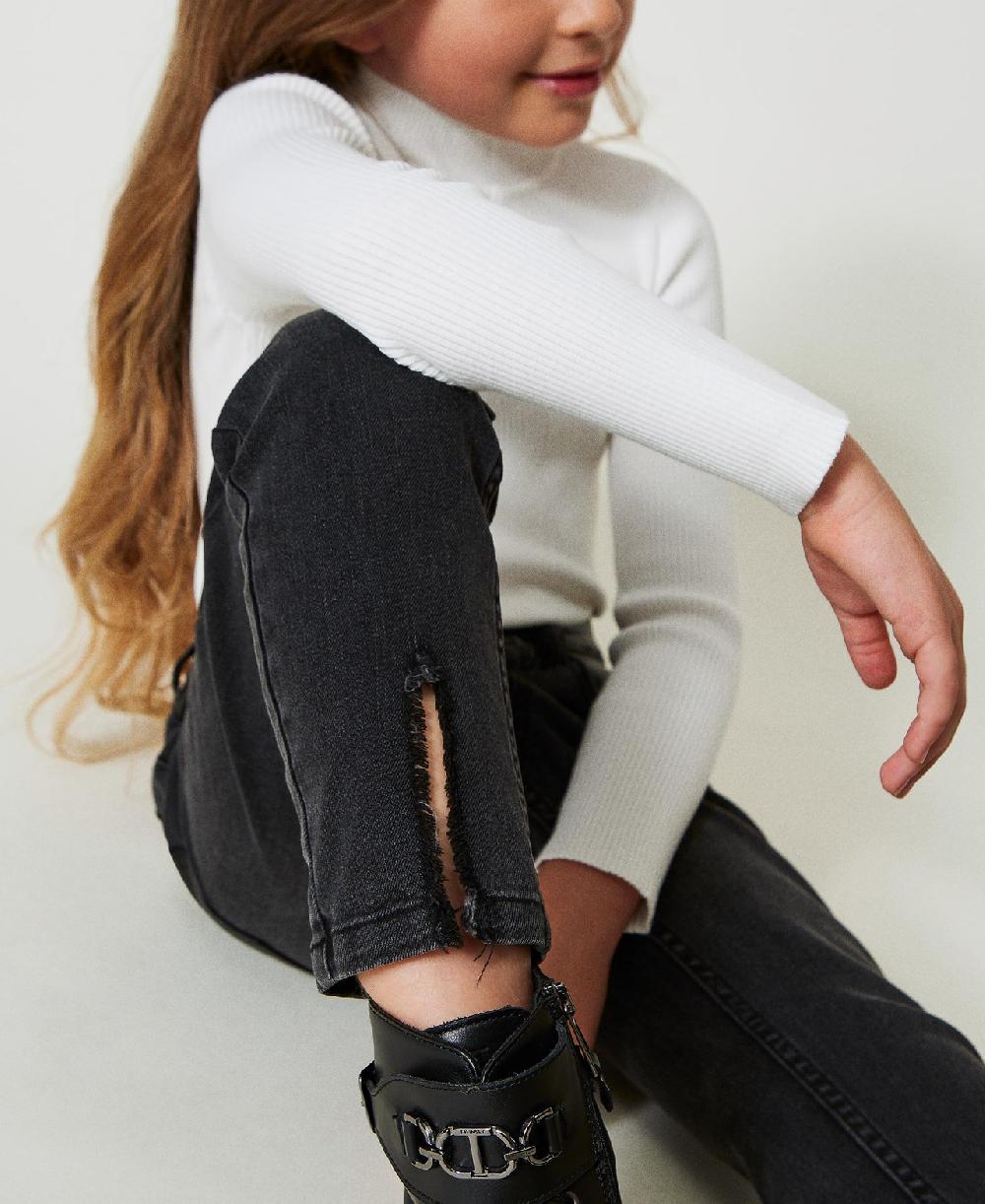 Scee by twin set Jeans skinny con spacchi Smaltimento dello stoccaggio