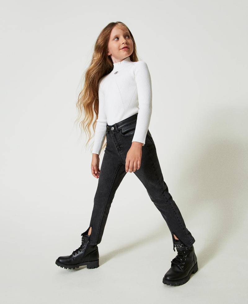 Scee by twin set Jeans skinny con spacchi Smaltimento dello stoccaggio