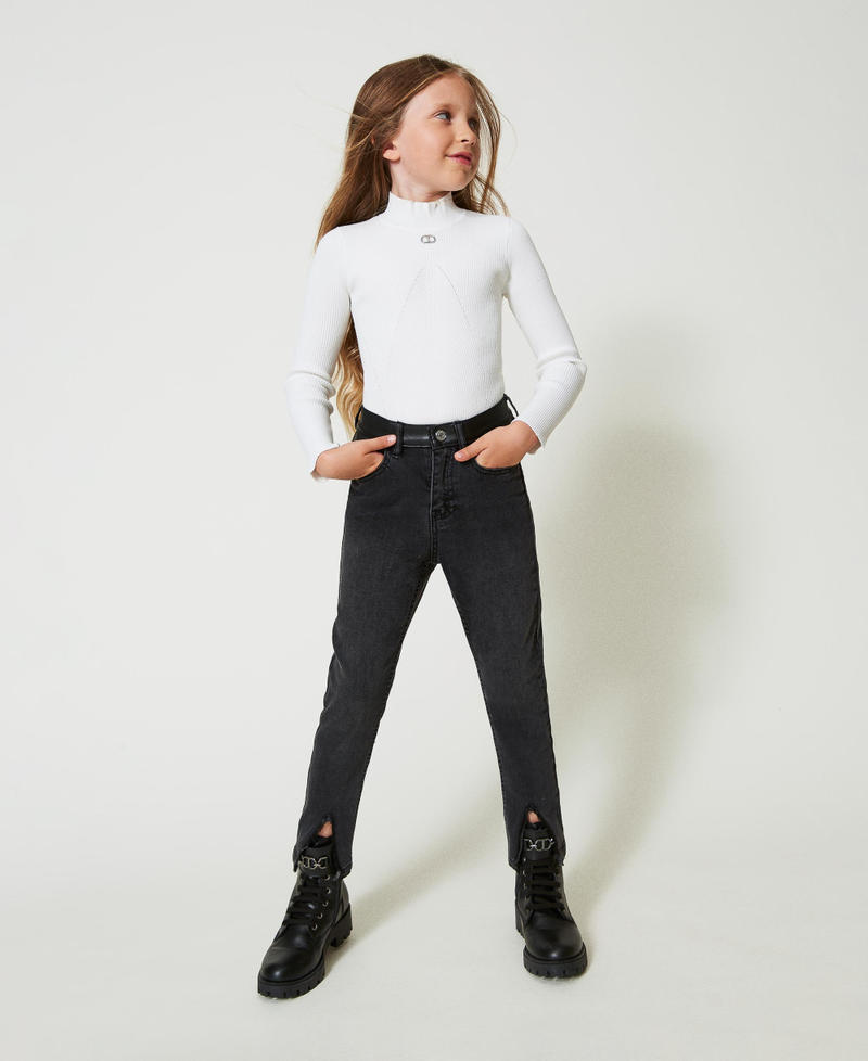Scee by twin set Jeans skinny con spacchi Smaltimento dello stoccaggio